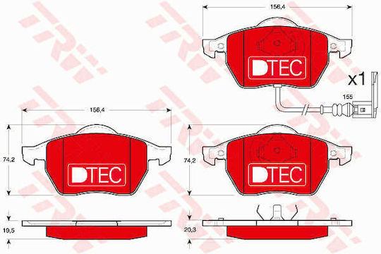 Trw Gdb1403dte Brake Pad Set Disc Brake
