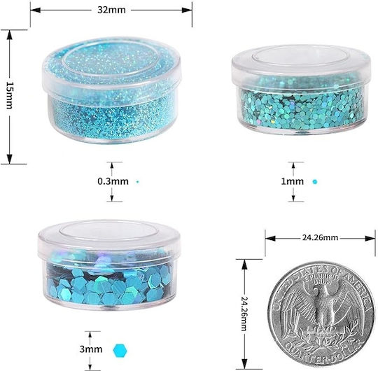 Set De Hârtie De Șlefuit Holografică Hexagonală 1 Mm 12 Culori Amestecate Lucioase Efect Laser Rășină Epoxidică Manichiură Nail Art Machiaj Corporal Decorațiuni Diy