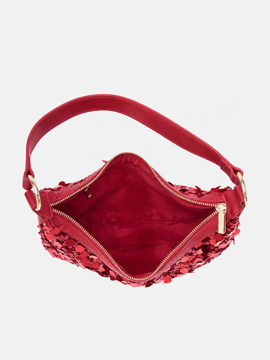 Stoff Damen Handtasche Schulter Burgundisch