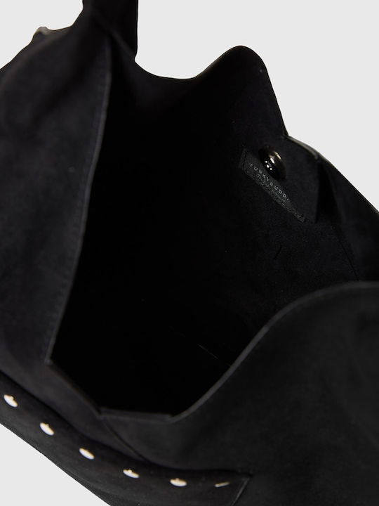 Women's Shoulder Bag Suede Black