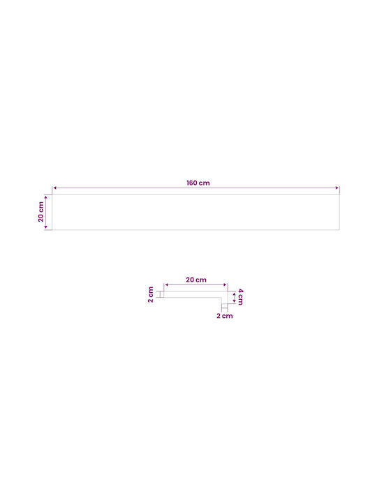 vidaXL Hinged Window W160xH20cm