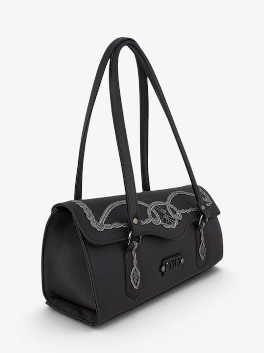 Damen Schultertasche Schwarz