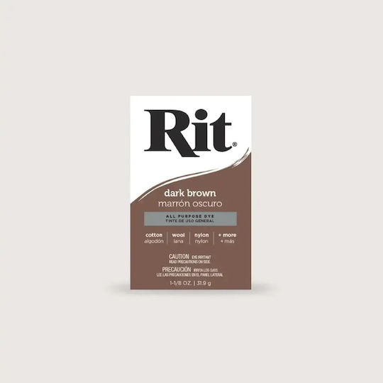 Rit Dye Powder All-purpose Βαφή Υφασμάτων – Dark Brown 31,9g