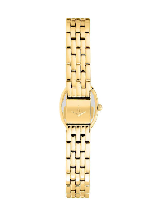 Men's Battery Watch with Gold Stainless Steel Bracelet