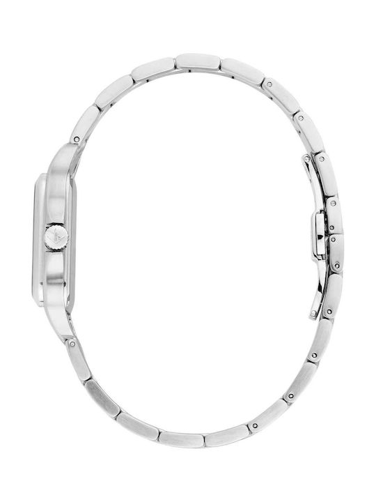 Men's Battery Watch with Silver Stainless Steel Bracelet