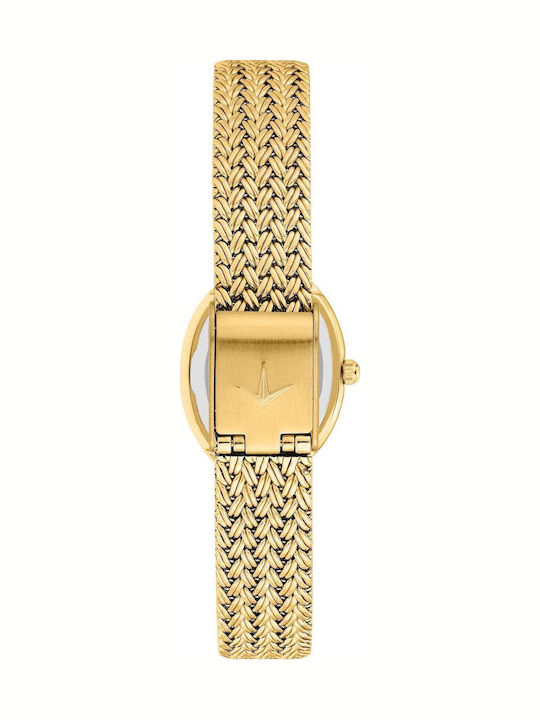 Men's Battery Watch with Gold Stainless Steel Bracelet