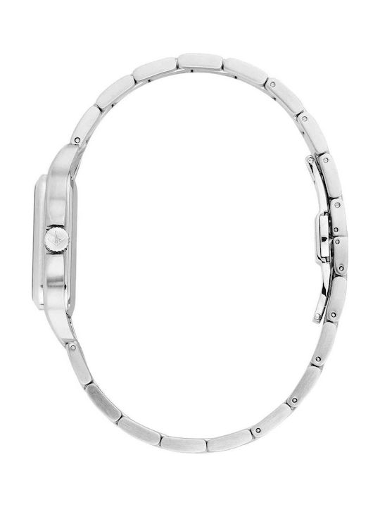 Men's Battery Watch with Silver Steel Bracelet