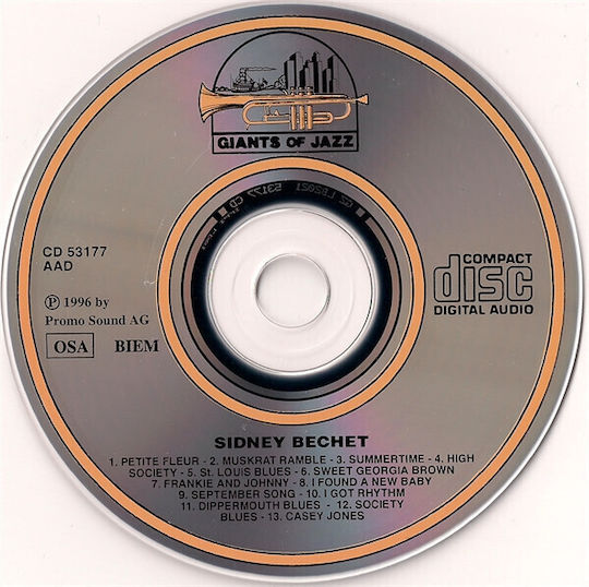 Sidney Bechet Avec Claude Luter Et Son Orchestre Salle Pleyel Paris 1952 Cd