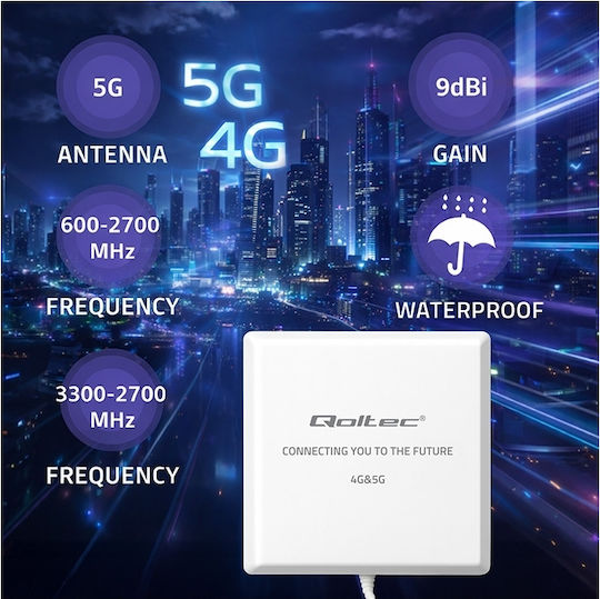 Qoltec 57062 Externe TV-Antenne (Benötigt Strom)
