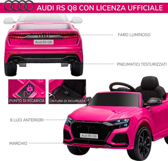 Audi RS Q8 Μονοθέσιο με Τηλεκοντρόλ Licensed 6 Volt Ροζ για 3+ Ετών