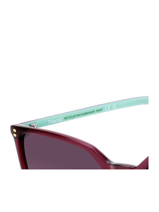 Polaroid Unisex Sunglasses with Purple Frame