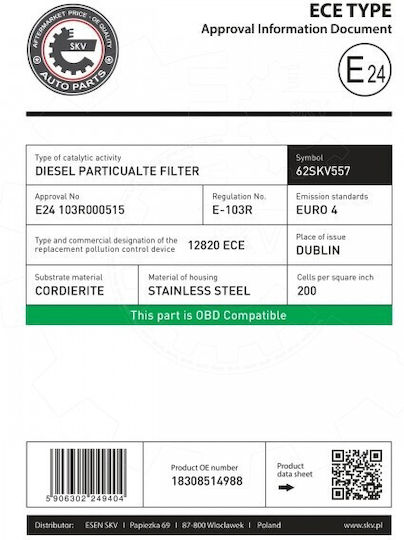 Filtru De Particule Bmw Seria 1 2 3 4 18308514988