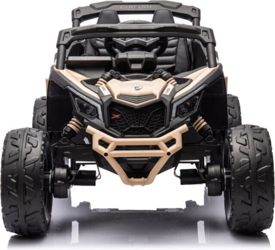 Can-Am Maverick Buggy Двуместен с дистанционно управление Лицензиран 24 волта Бежов за 2+ Години