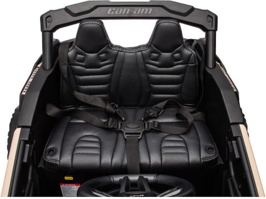 Can-Am Maverick Buggy Двуместен с дистанционно управление Лицензиран 24 волта Бежов за 2+ Години
