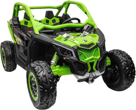 Can-Am Maverick X3 Buggy Cu Două Locuri Cu Telecomandă Licențiat 24 Volt Verde Pentru 3+ Ani