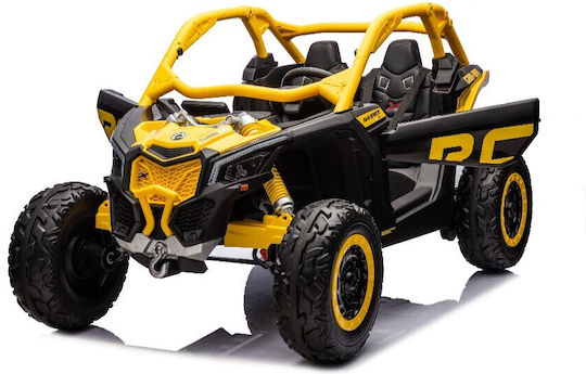 Can-Am Maverick X3 Buggy Două Locuri cu Telecomandă Licențiat 24 Volt Galben pentru 3+ Ani