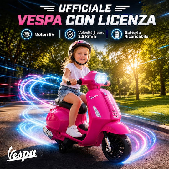 Kids Electric Vespa 6 Volt Pink for 6+ Years