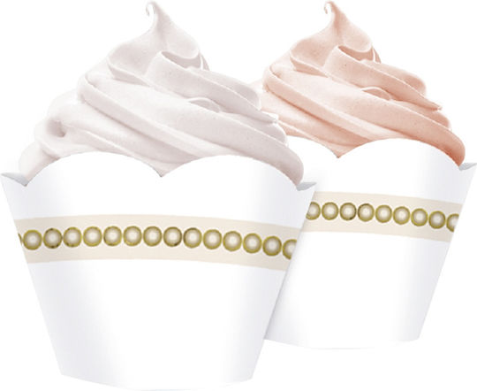 Celebrate White Muffin Cupcake Liners 6 Pcs