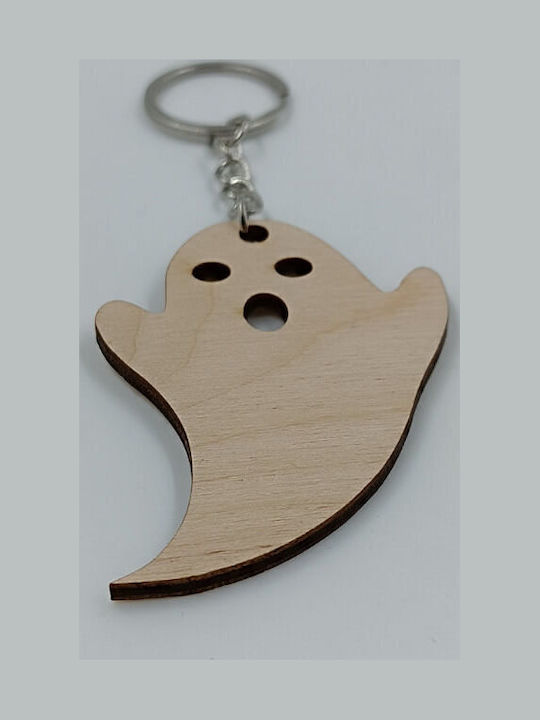 Wooden Halloween Keychain Ghost Phantom Suga Style