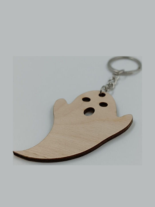 Wooden Halloween Keychain Ghost Phantom Suga Style