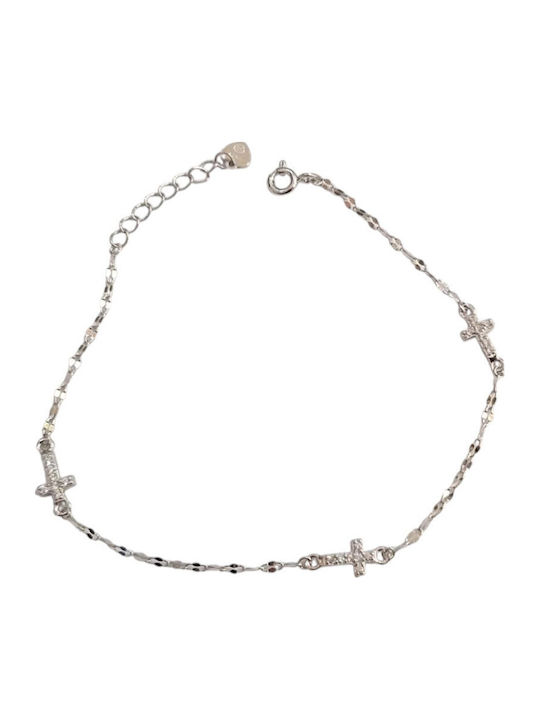 Prince Silvero Damentrauring mit Kreuz-Design aus Silber mit Zirkon 15cm