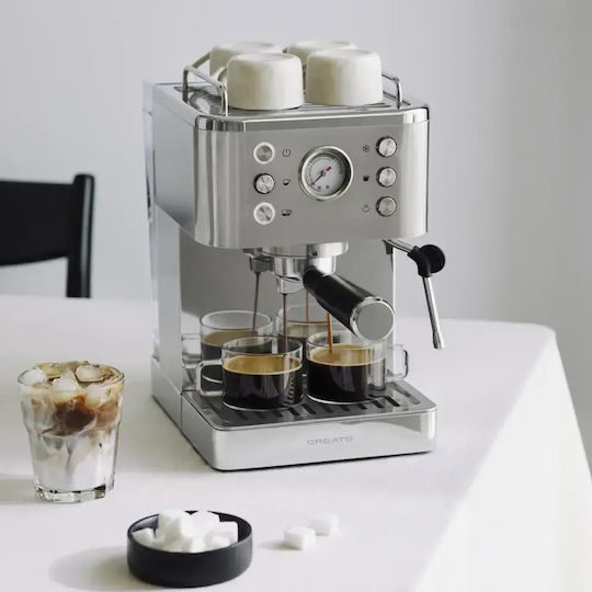 Create Thera Classic Mașină de espresso manuală 1350W Presiune 20bar Gri