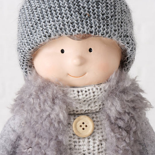 MSA Weihnachtsfigur Aus Kunststoff Kleinkind Grau Höhe 45cm
