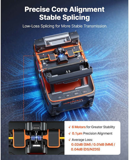 Vevor Vevor Optischer FIber Fusion Splicer Batterien mit Fall