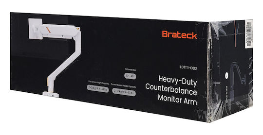 Brateck Бюро стойка за монитор до 49" с рамо (LDT111-C012)