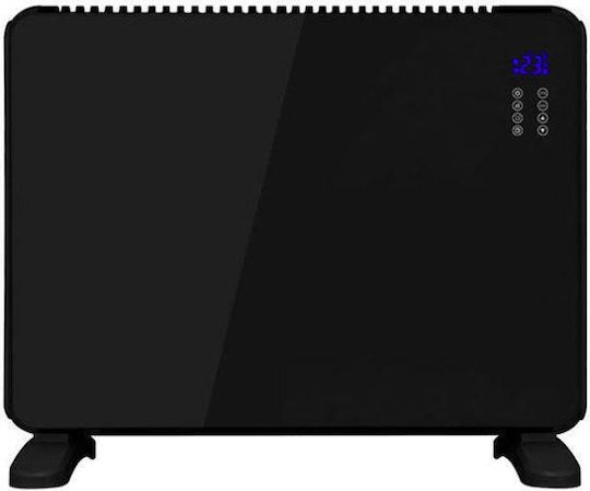 Boden-Konvektorheizung 2000W mit Elektronischem Thermostat Schwarz