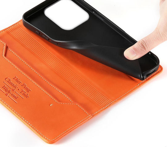 Motorola Edge 70 Fusion 5g Case Dierfeng Leather Wallet Orange