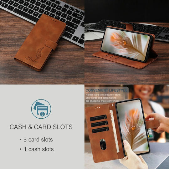Love Mobile Phone Case Wallet Brown Apple iPhone 17 Pro/18 Pro
