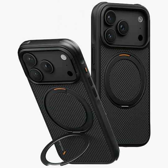 Uniq Keva Лилав Калъф за Мобилен Телефон iPhone 18 Pro iPhone 17 Pro Magclick Зареждане Черен
