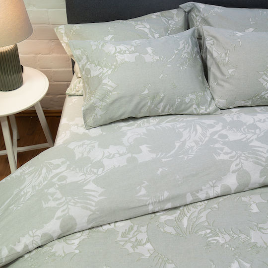 Single Duvet Cover Set 165x245 Naf-naf Diamond 252 Amethyst Green