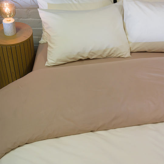 Παπλωματοθήκη Μονή Σετ 165x245 2 Όψεων Naf-naf Hue Birch Coblestone