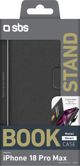 Sbs Wallet Smart Case Iphone 18 Pro Max Wallet Stand Black Tewalip1869k