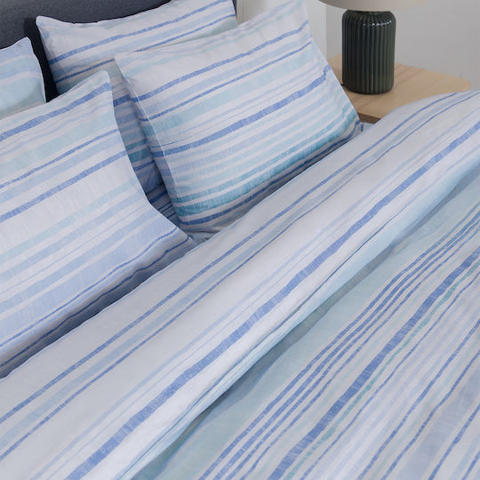 Duvet Cover Double Set 225x245 2 Sided Naf-naf Summit 151 Vinson Blue
