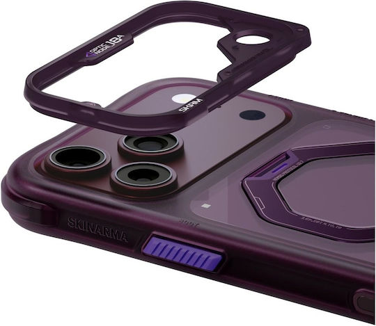 Case Skinarma Saturn Magsafe + Rotating Kick Stand Iphone 18 Pro Max 17 Pro Max Burgundy