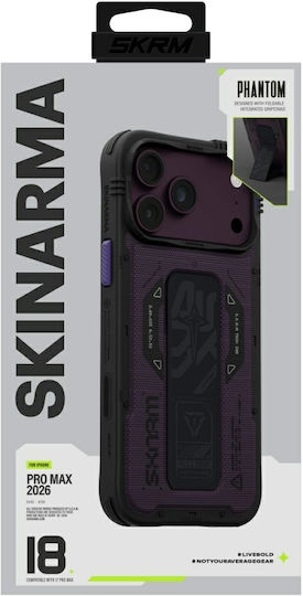 Case Skinarma Phantom Magsafe + Grip Stand Iphone 18 Pro Max 17 Pro Max Burgundy