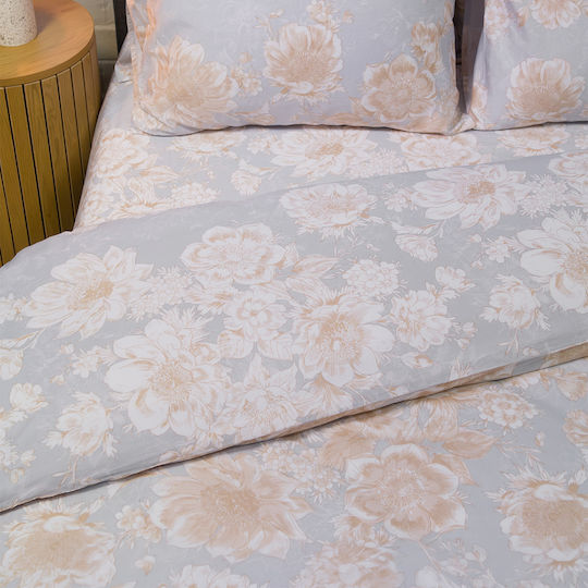 Single Duvet Cover Set 165x245 2 Sided Naf-naf Diamond 253 Pearl Sky