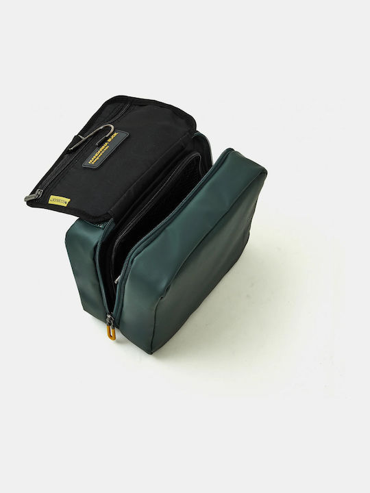 Козметичен Несесер Mandarina Duck Eco Coated Toilet Kit Medium P10osn02 Тъмно Зелен