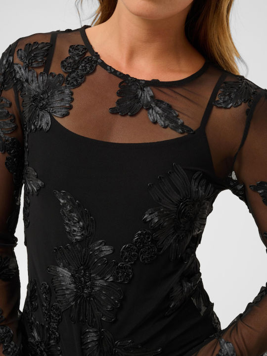 Women's Blouse Long Sleeve Black