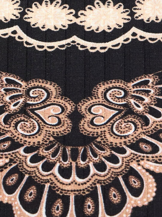 Women's Cotton Long Sleeve Blouse Brown Black Beige
