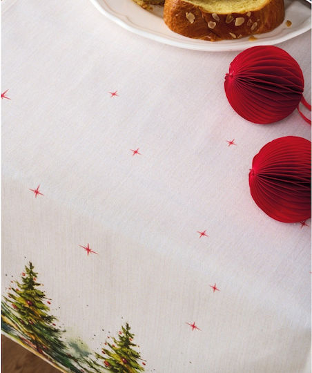 Kentia Snow Коледна покривка за маса Runner Бежова 140x45εκ.