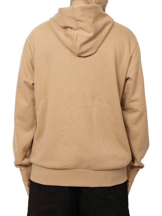 Tree Brushback Hooded Sweatshirt Beige