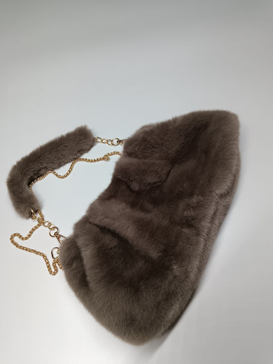 Genuine Leder Damenhandtasche Braun