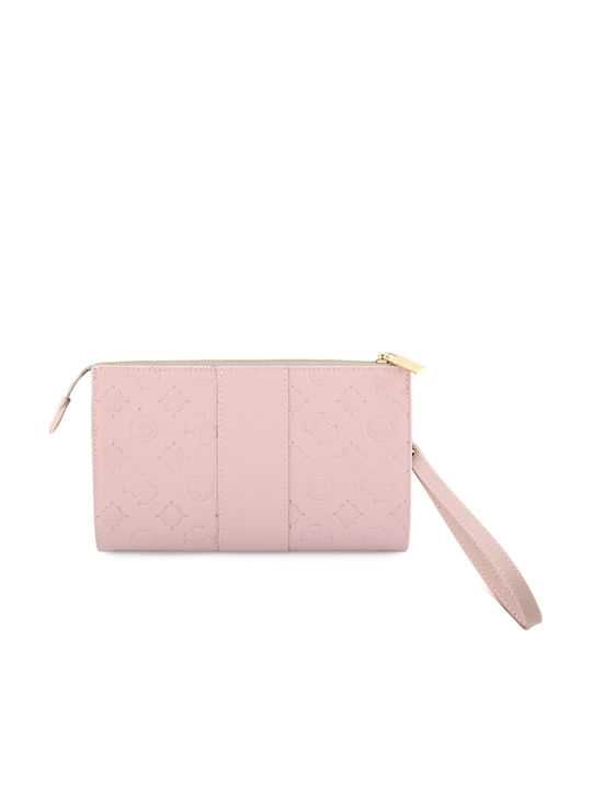Peony Leather Women's Mobile Phone Pouch Pink