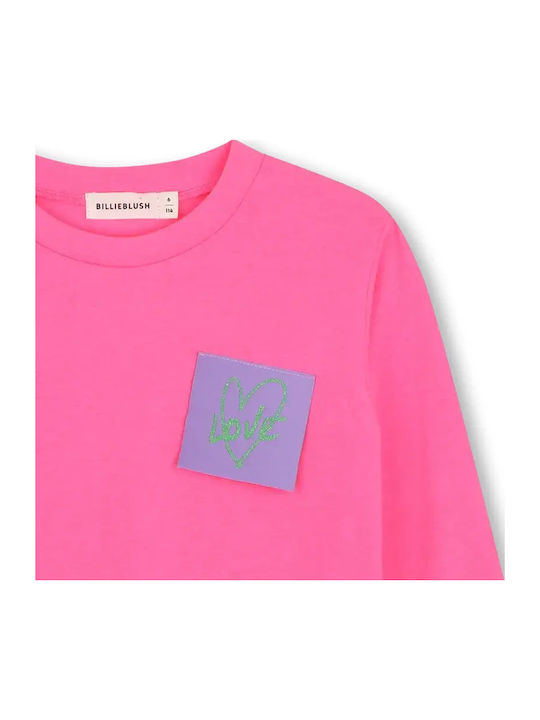 Kids Long-sleeved Pink Fluo Top