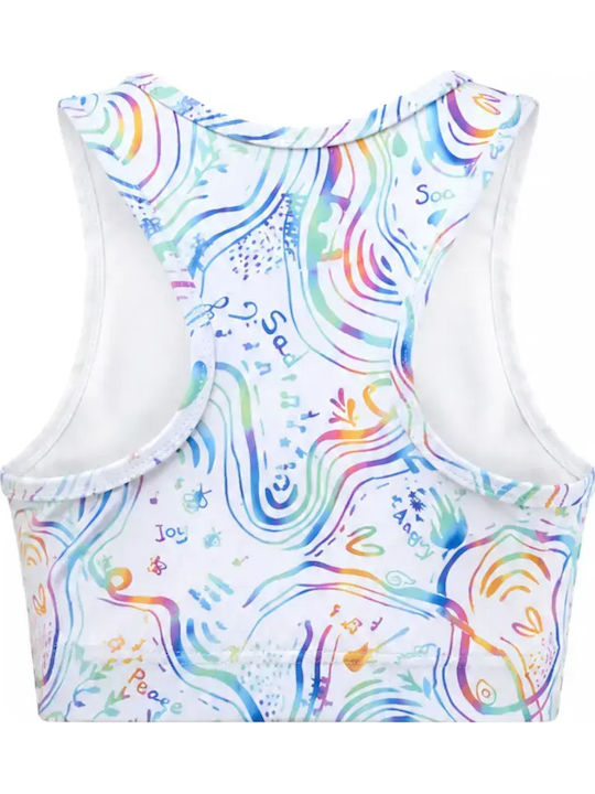 Kinderoberteile Crop Top Ärmellos Weiß