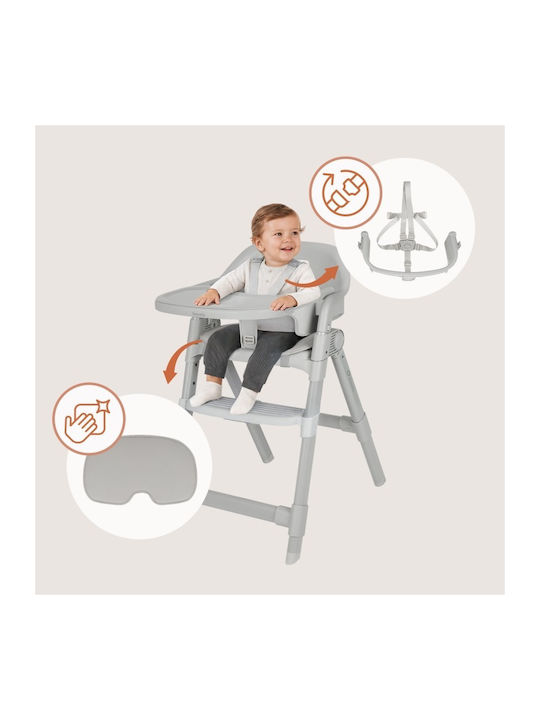 Lionelo Foldable Baby Highchair 3 in 1 with Adjustable Height Gray